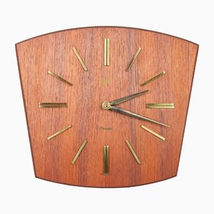 Teak Schatz Wall Clock from Elexacta, Germany, 1960s