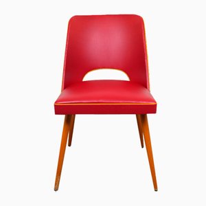 Red Cocktail Side Chair by Oswald Haerdtl for Thonet, Czech Republic, 1950s