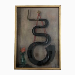 Judith Schmid L'Eplattenier, Serpent de l'Église XVII, 1976, Pastel on Paper, Framed