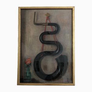 Judith Schmid L'Eplattenier, Serpent de l'Église XVII, 1976, Pastell auf Papier, gerahmt