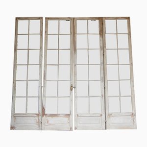 Early 20th Century French Glazed Double Door, 1890s, Set of 4