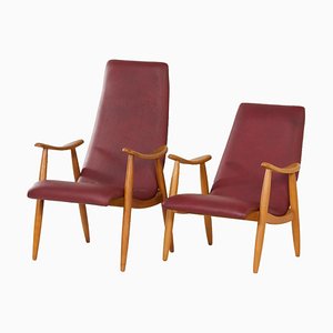 Fauteuils par Louis Van Teeffelen pour Webe, 1960s, Set de 2