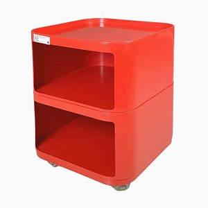 Space Age Italian Red Modular Chest of Drawers attributed to Castelli for Kartell, 1970s