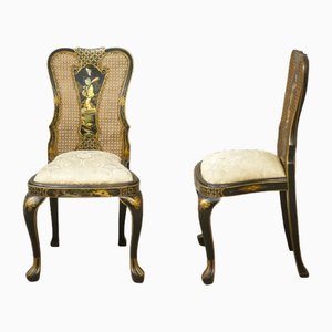 Antique Chinoiserie Side Chairs, 1890s, Set of 2
