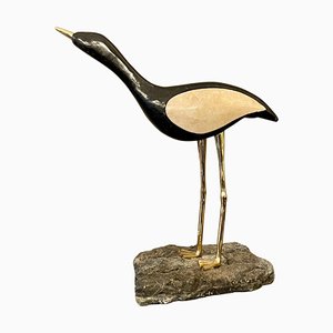 Maitland Smith, Bird Sculpture, anni '80, marmo e ottone
