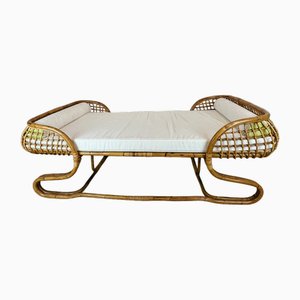 Rattan Daybed, Italy, 1960s