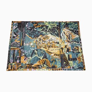 The Enchanted Garden Tapestry in Printed Cotton by Gaston-Louis Roux, 1970s
