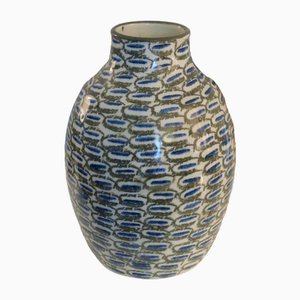 Abstrakte Vintage Vase aus Steingut