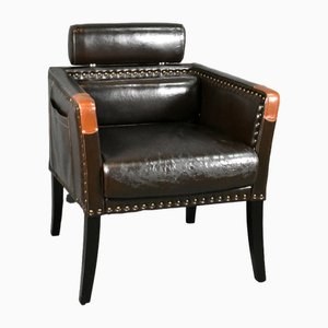 Mid-Century French Lounge Chair in Leatherette, 1960s