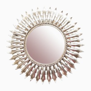 Specchio in metallo argentato, Spagna, anni '60