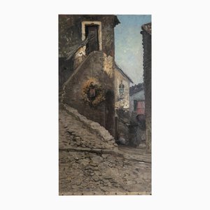 Alexandre Marcette, Fête de Village avec Collectionneur de Broussailles, óleo sobre lienzo