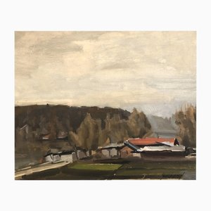 René Guinand, Paysage, Öl auf Leinwand