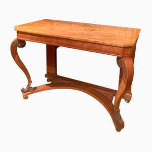 Italian Art Nouveau Wooden Console Table