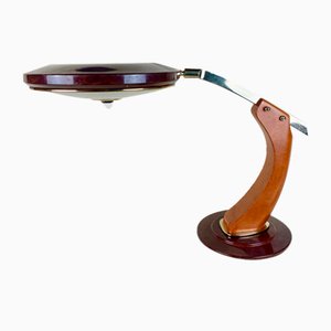 Model President Table Lamp in Wood from Fase, 1960s