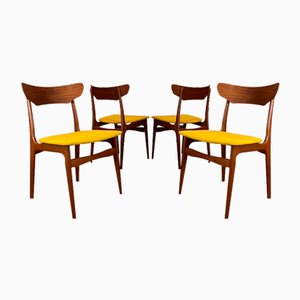 Mid-Century Danish Chairs in Teak by Schiønning & Elgaard, 1960s, Set of 4