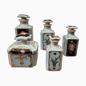 French Napoleon III Ceramic Dresser Game from Sèvres, 1800s, Set of 5