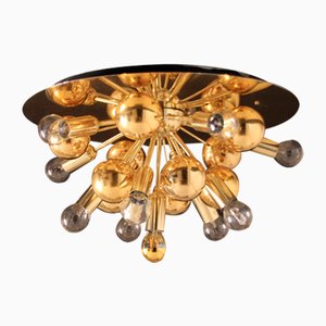 Mid-Century German Atomic Ceiling Lamp in Brass by Dorothee Becker for Cosack, 1970s
