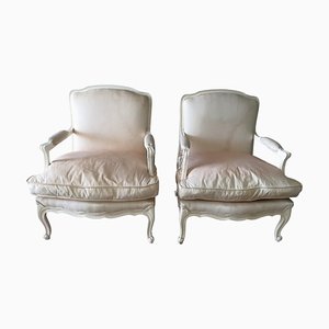 French Louis XVI Style Provincial Armchairs, Set of 2