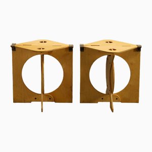 Rooster Foldable Stools by Barry Simpsons, Set of 2