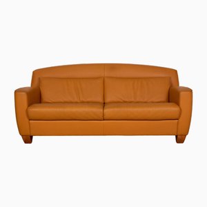 2-Seater Leather Sofa in Orange from de Sede