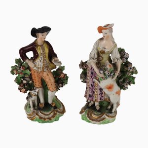 Vintage Figuren aus Porzellan, 2er Set