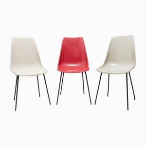 Mid-Century Fiberglass Chairs attributed to Miroslav Navrátil for Vertex, 1960s, Set of 3