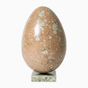 Faience Egg Sculpture by Hans Hedberg