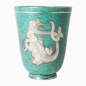 Vaso Argenta di Wilhelm Kåge per Gustavsberg, anni '40