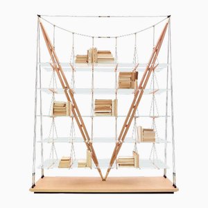 Libreria Franco Albini; un capolavoro dell'artigianato e del design italiano