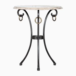 Mid-Century French Iron and Stone Table