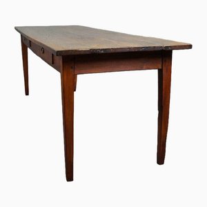 Antique French Farmers Dining Table in Oak, 1880