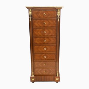 French Empire Tall Boy Chest of Drawers