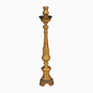 19th Century Lacquered & Gilded Torch Holder, 1870s