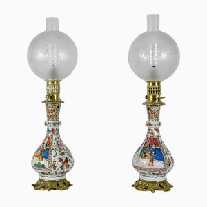 Lámparas de aceite Napoleon III. Juego de 2