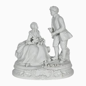 Después de F. Boucher, Couple de Galants, finales de 1800, porcelana de Sèvres