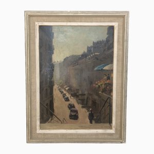 W. Taylor, Paris, 1936, Oil on Wood, Framed