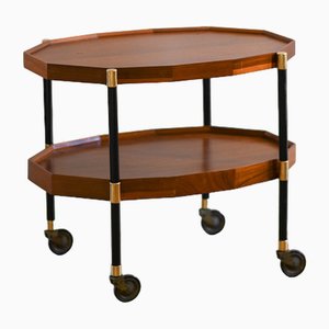 Chariot de Bar à Rayons Mid-Century avec Plateau Amovible, 1950s