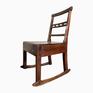 Antique East Anglian Button Back Rocking Chair, 1800s