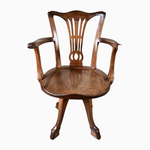 Antique Desk Chair from Howard & Sons, 1890s