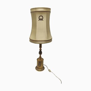 Lampe Vintage en Laiton avec Abat-jour