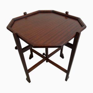 Vintage Mahogany Foldable Side Table, 1930s