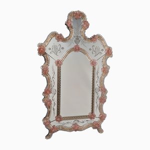 San Giorgio Murano Glass Mirror in Venetian Style by Fratelli Tosi