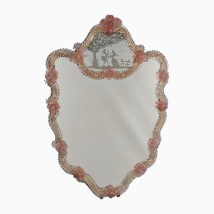 Miroir Vénitien en Verre de Murano "Ca Da Mosto" par Fratelli Tosi Murano