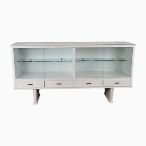 Shabby Chic Sideboard with Glass, 1920s