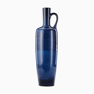 Mid-Century Ceramic Vase in Midnight Blue from Ruscha Pottery, 1970s
