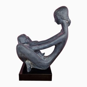 Mother and Child Sculpture by Kathy Klein for Austin Prod, 1970s