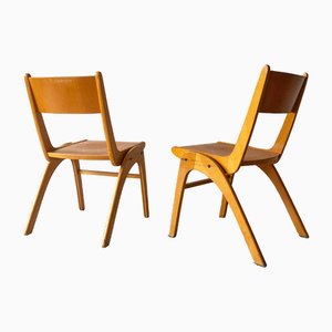 Stapelbare Dänische Stühle, 1960er, 2er Set