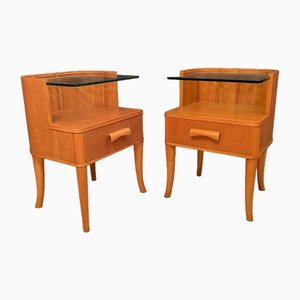 Bedside Tables by Axel Larsson for Bodafors, Sweden, 1940s, Set of 2