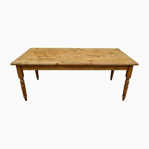 Mesa de granja bohemia grande, años 70