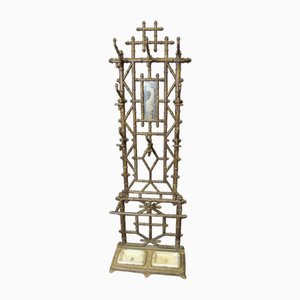 Cast Iron Coat Holder in Faux Bamboo, 1900s